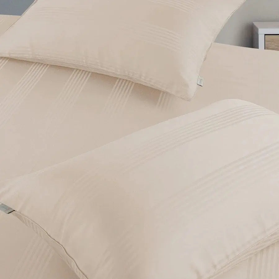 Spread Spain 450 TC Premium Cotton Barcode Bedding Champagne - grahsajja