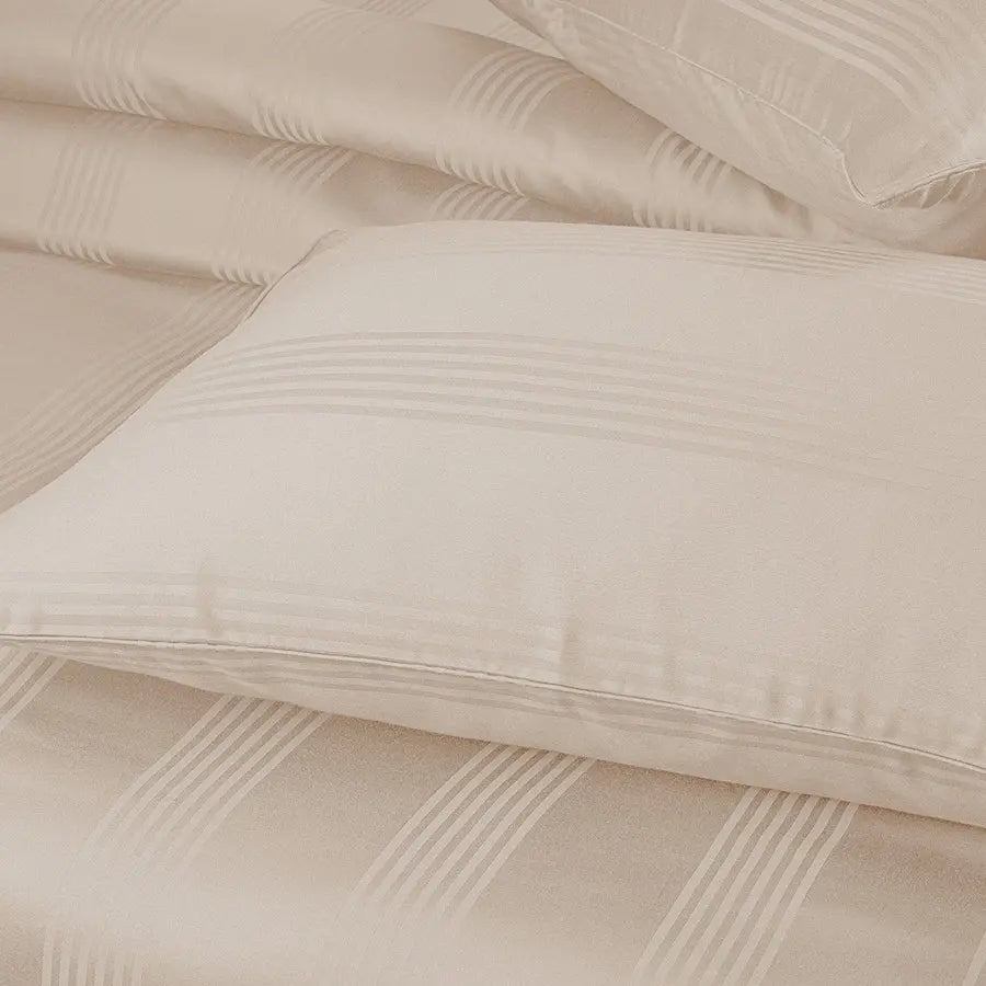 Spread Spain 450 TC Premium Cotton Barcode Bedding Champagne - grahsajja