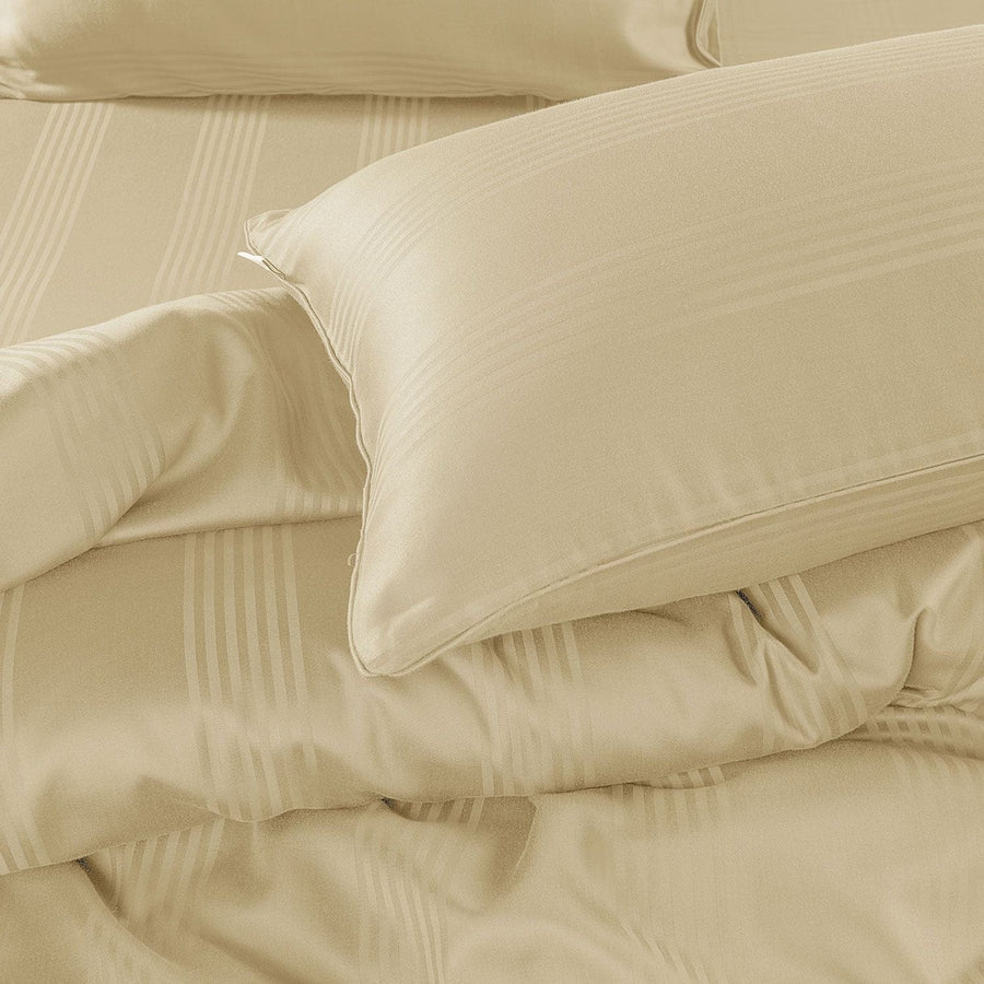 Spread Spain 450 TC Premium Cotton Barcode Bedding Gold - grahsajja