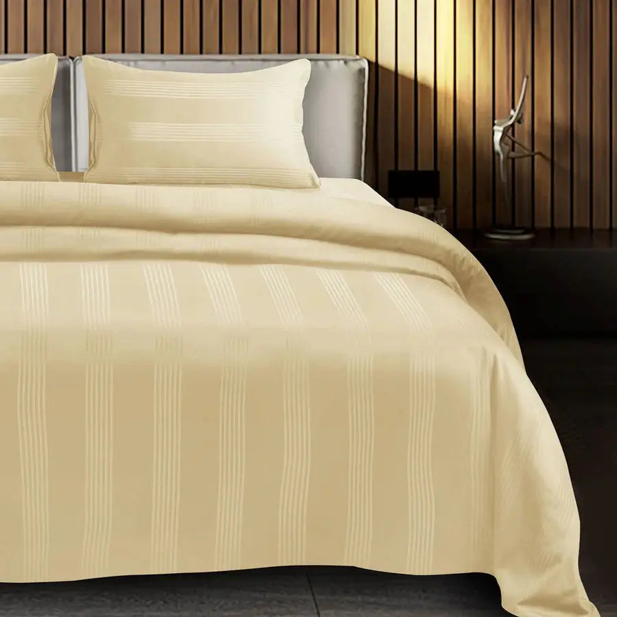 Spread Spain 450 TC Premium Cotton Barcode Bedding Gold - grahsajja
