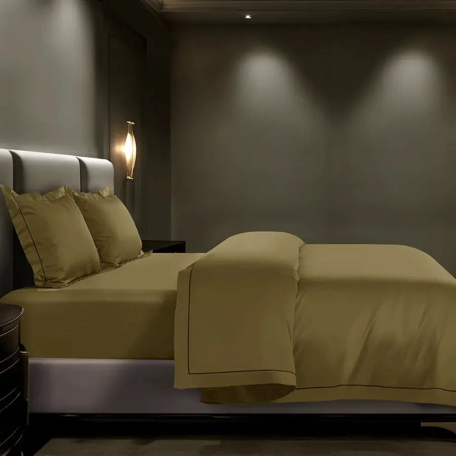 Spread Home 1200 TC Egyptian Cotton Bedding Collection Olive SPREAD HOME PROD PVT LTD.