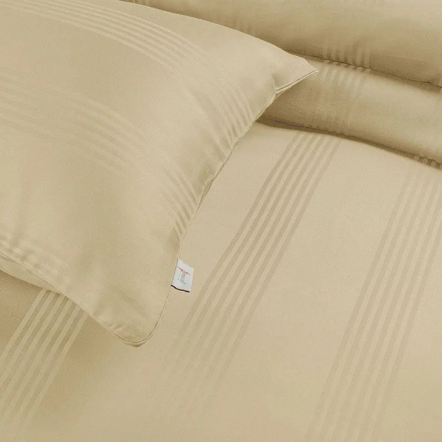 Spread Spain 450 TC Premium Cotton Barcode Bedding Gold - grahsajja