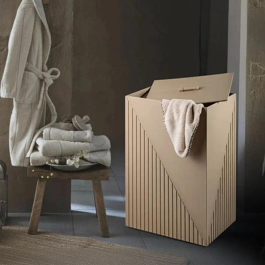 Elegant Fluted Laundry Hamper - grahsajja
