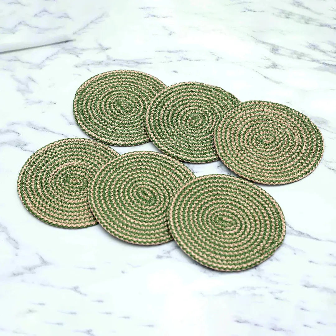 Knit Craft Coasters (6pc Set) - grahsajja