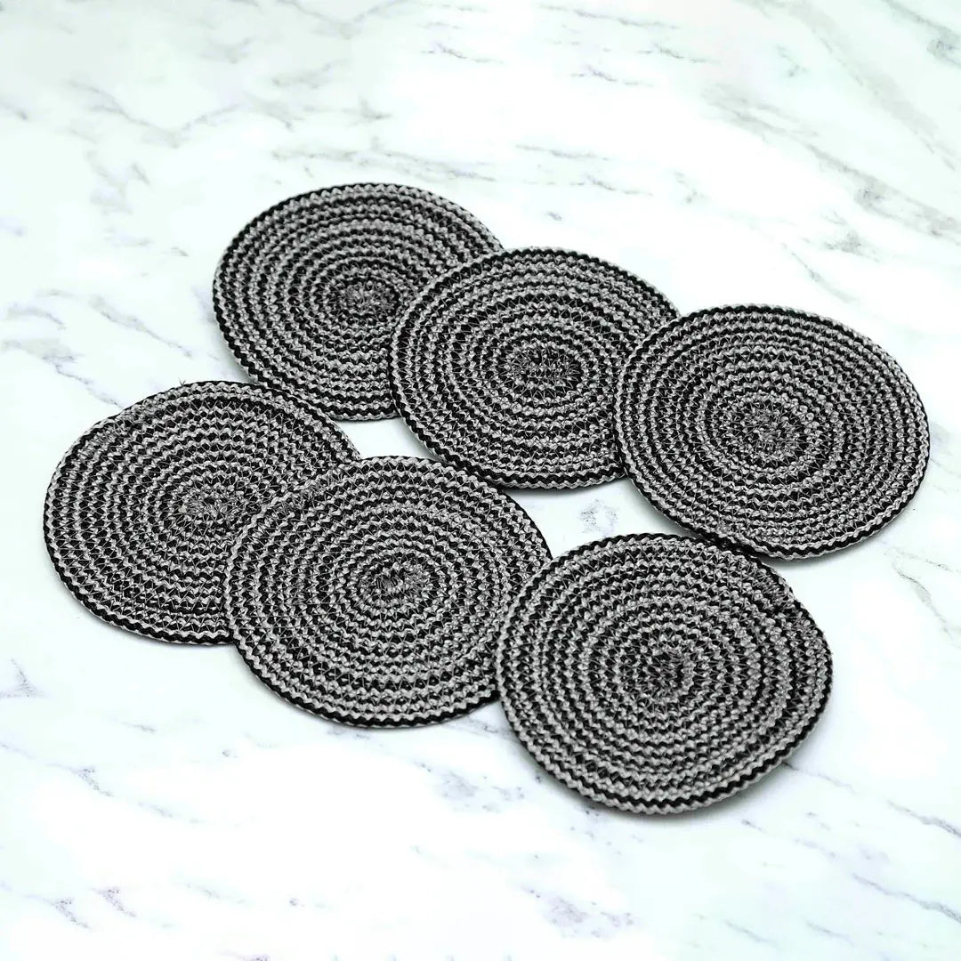 Knit Craft Coasters (6pc Set) - grahsajja