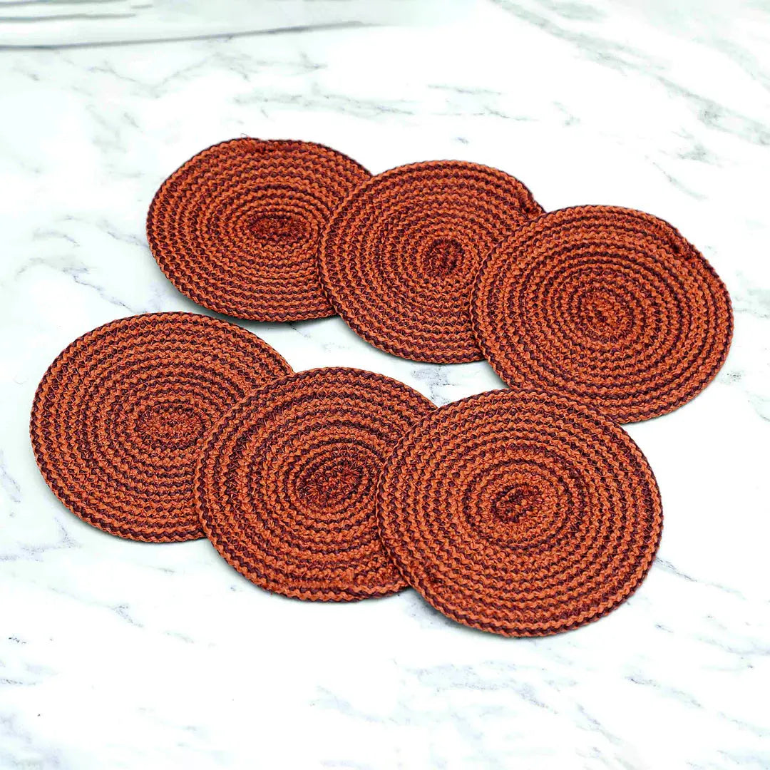 Knit Craft Coasters (6pc Set) - grahsajja