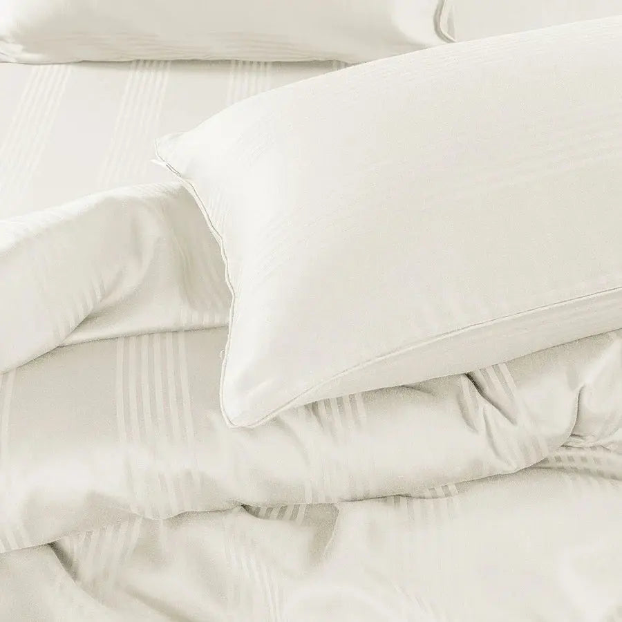 Spread Spain 450 TC Premium Cotton Barcode Bedding Off-White - grahsajja