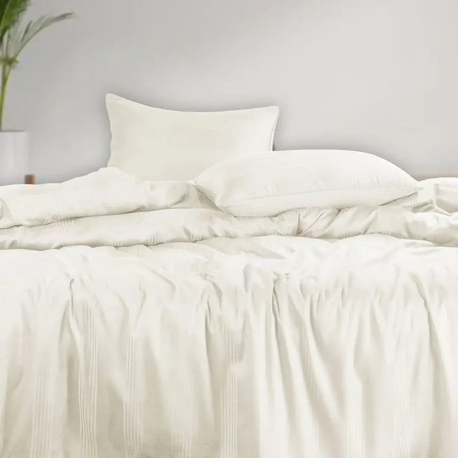 Spread Spain 450 TC Premium Cotton Barcode Bedding Off-White - grahsajja