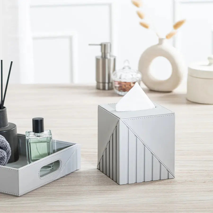 Fluted Tissue Box Square - grahsajja