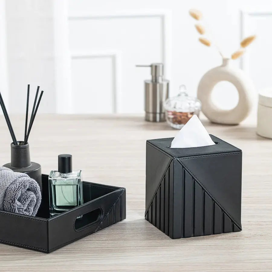 Fluted Tissue Box Square - grahsajja