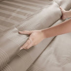 Spread Spain 450 TC Premium Cotton Barcode Bedding Taupe - grahsajja
