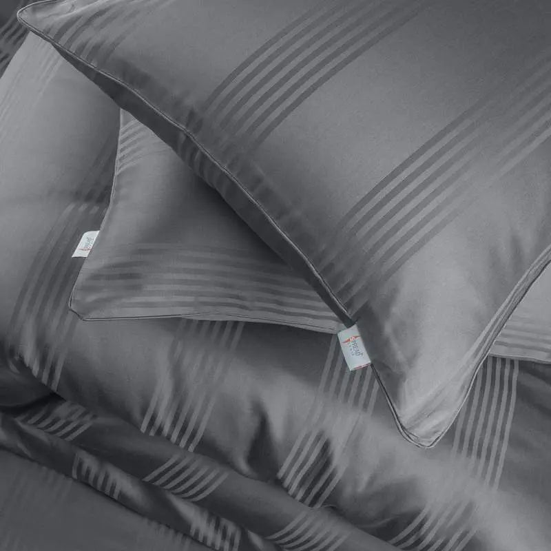Spread Spain 450 TC Premium Cotton Barcode Bedding Grey - grahsajja