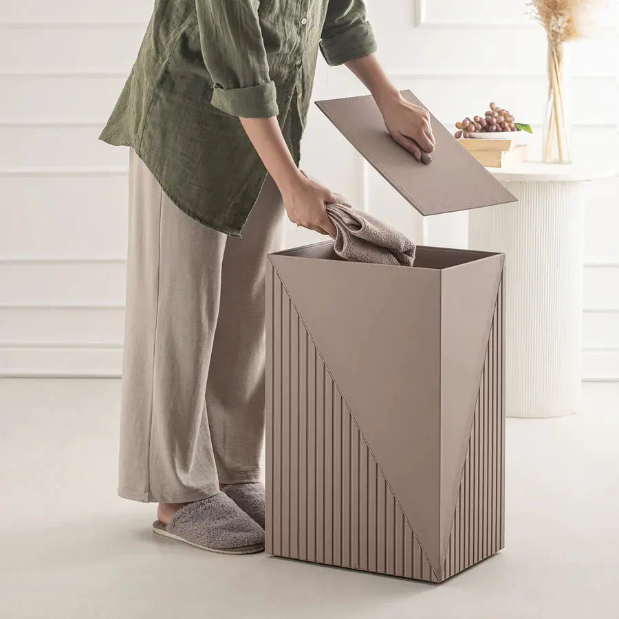 Elegant Fluted Laundry Hamper - grahsajja