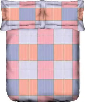 Portico New York Hashtag 164 TC Cotton Bedsheet with Pillow Cover | KING Fitted Bedsheet - grahsajja