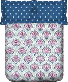 PORTICO MARVELLA Cotton King size 274cmx274cm 144TC Printed 3Pcs Bedsheet New - grahsajja