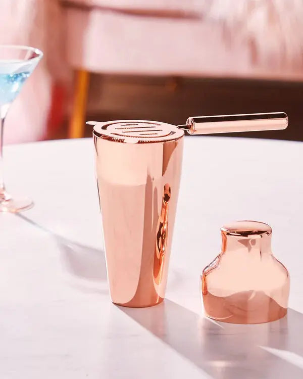 Parisian Matte Rose Gold Cocktail Set VonShef