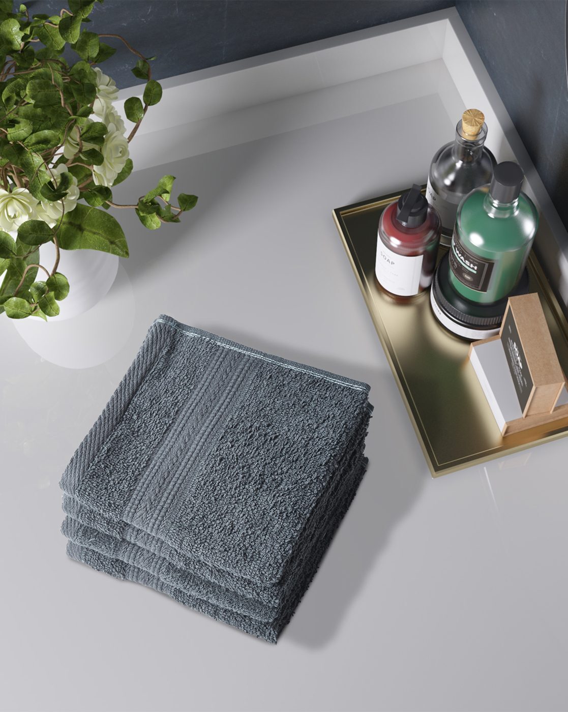 Portico New York Set of 4 420 GSM Eva Face Towels - grahsajja