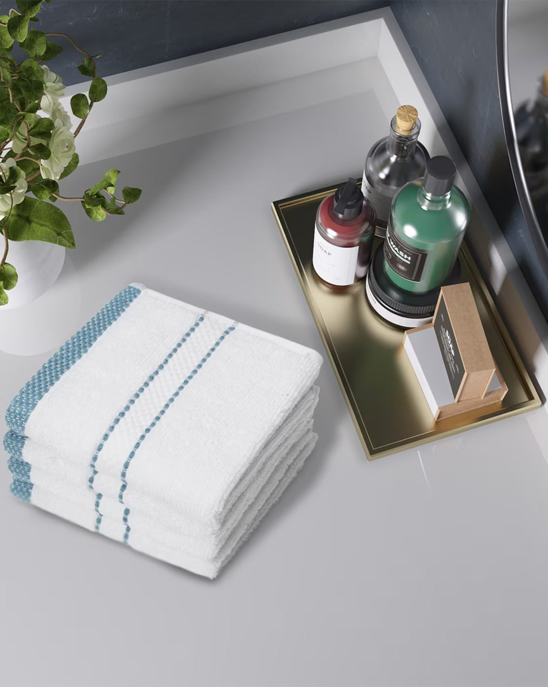 Portico New York Set of 4 Luxuria 550 GSM Face Towels - grahsajja