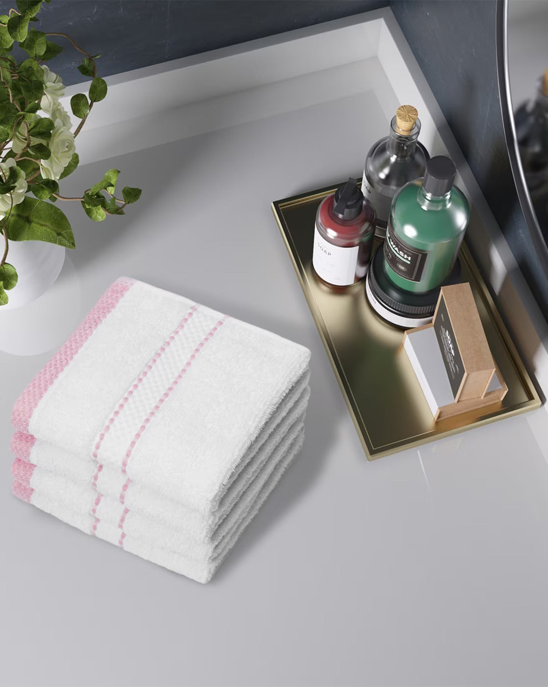 Portico New York Set of 4 Luxuria 550 GSM Face Towels - grahsajja