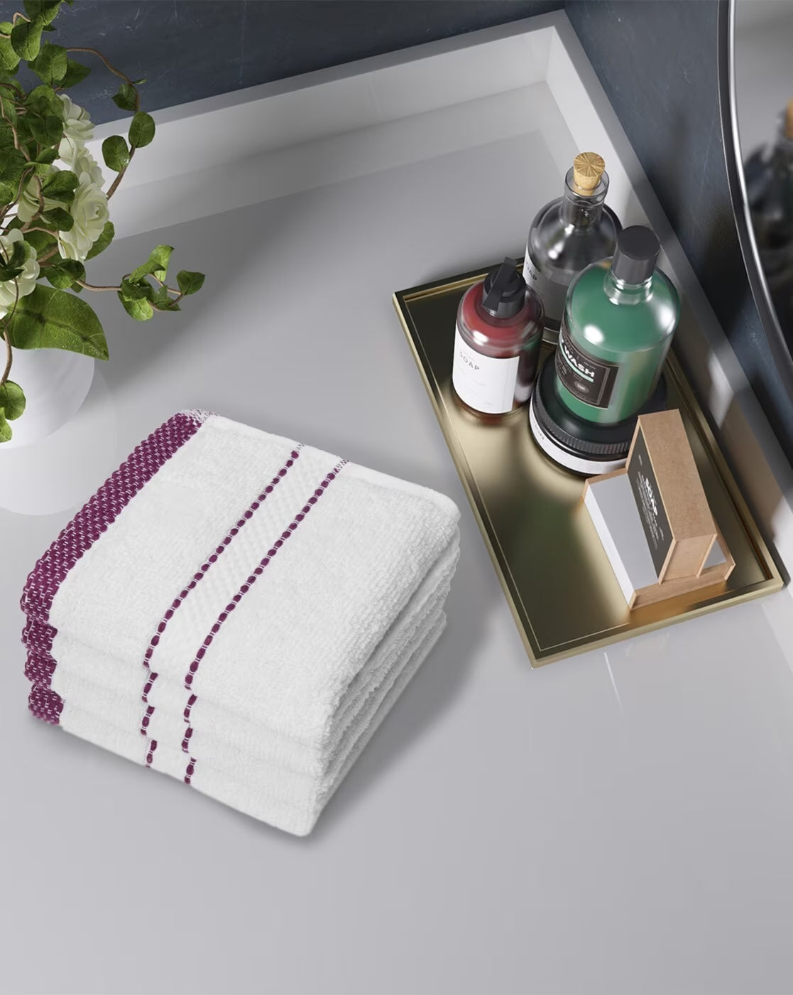 Portico New York Set of 4 Luxuria 550 GSM Face Towels - grahsajja