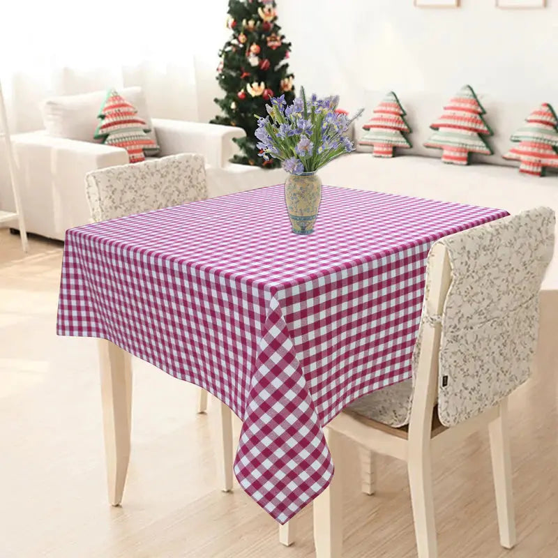 Gingham (Pinkand White) Table cover - grahsajja