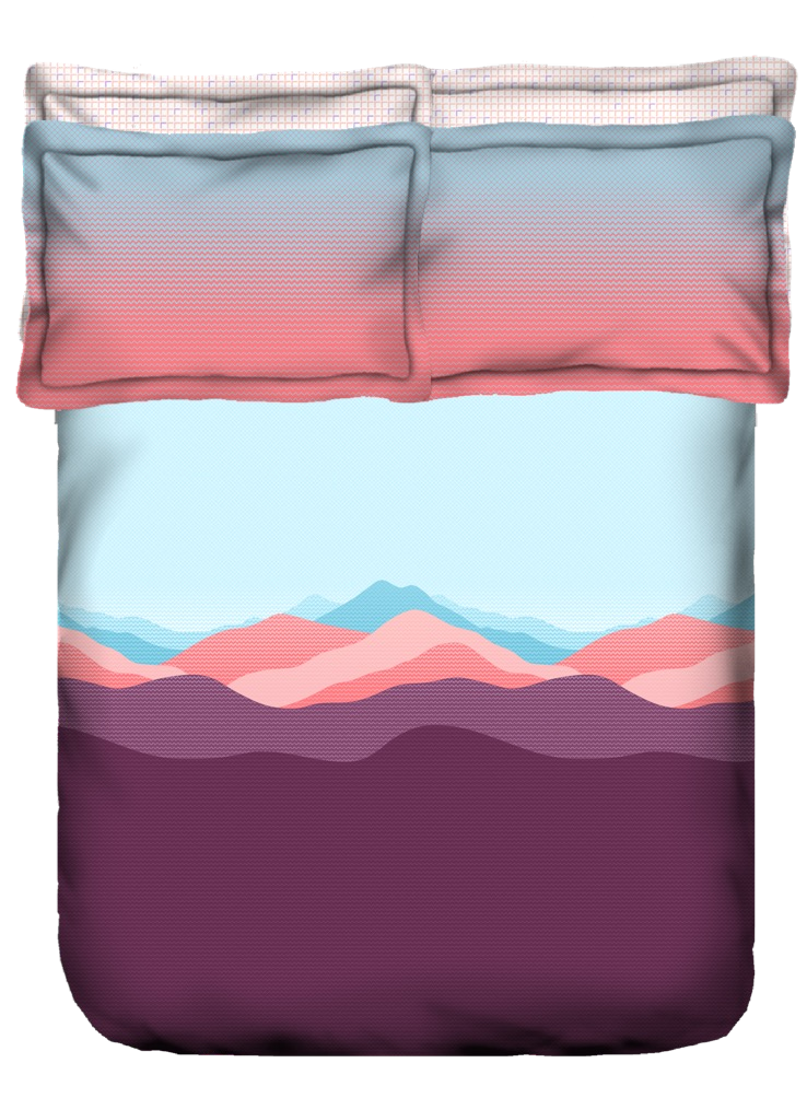 Portico Ethereal Printed 210TC Super King Size Double Bedsheet with 4pc Pillow Cover - grahsajja