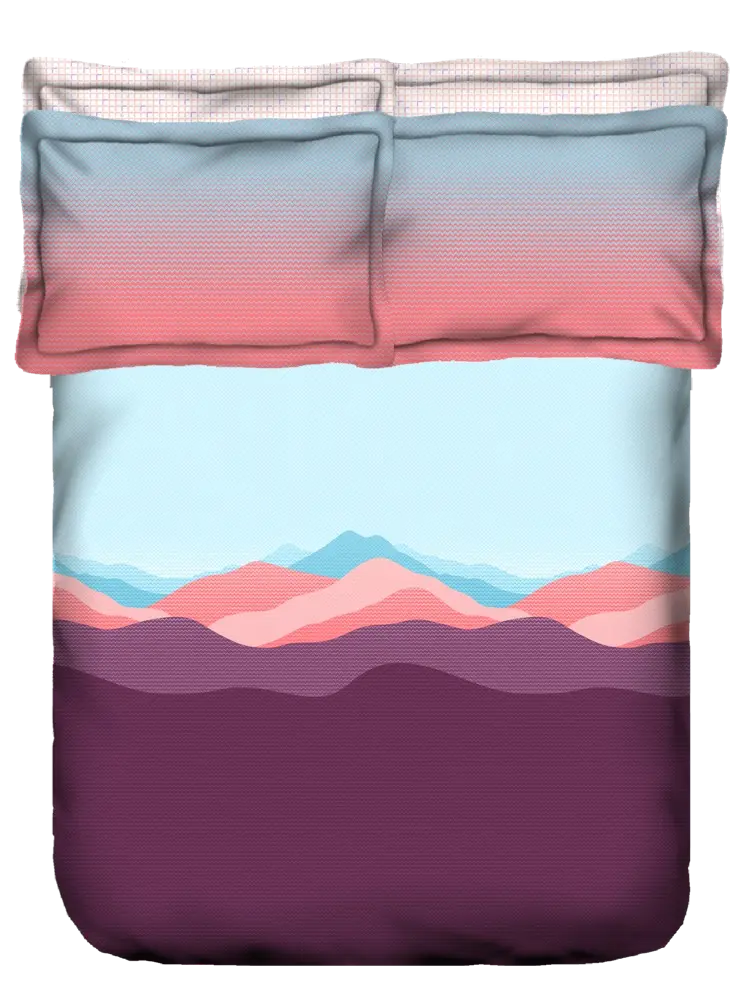 Portico Ethereal 210TC Super King Bedsheet SS2025 - 4 Pillow Cover Set