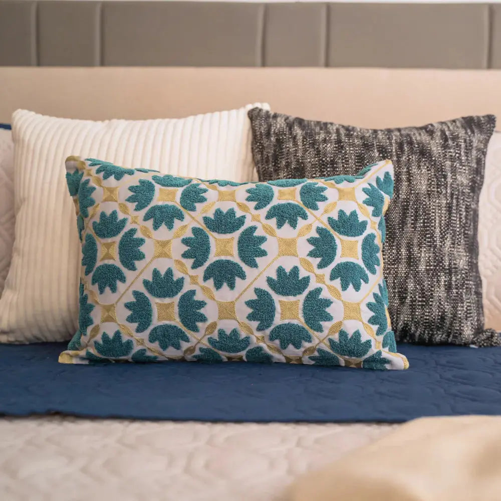 Mariana Pearl Cotton Cushion Cover (12"×18") Sadyaska