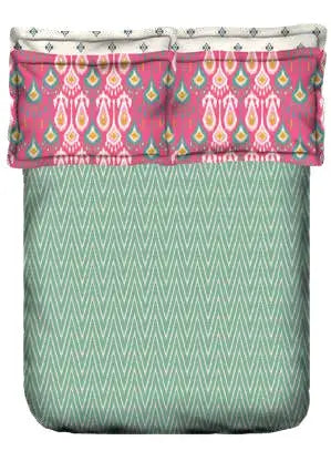 Portico Patola Collection Super King Size Beddsheet with 4 Pcs Pillow Cover - grahsajja