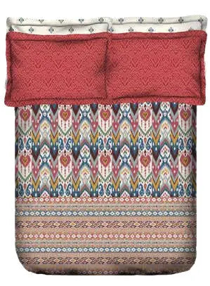 Portico Patola Collection Super King Size Beddsheet with 4 Pcs Pillow Cover - grahsajja