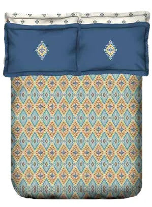 Portico Patola Collection Super King Size Beddsheet with 4 Pcs Pillow Cover - grahsajja