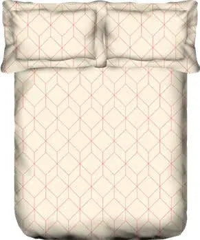 Portico New York Hashtag 164 TC Cotton Bedsheet with Pillow Cover | KING Fitted Bedsheet - grahsajja