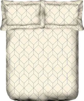 Portico New York Hashtag 164 TC Cotton Bedsheet with Pillow Cover | KING Fitted Bedsheet - grahsajja