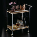 Elegant Ebony Serving Cart with Brass Accents Regular price - grahsajja