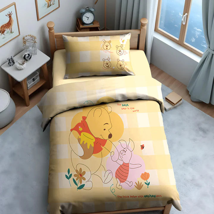 Disney Winnie The Pooh Digital Printed 300TC Cotton Bedsheet