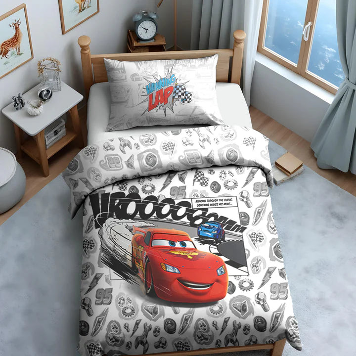 Disney Pixar Cars Digital Printed 300TC Cotton Bedsheet (Lap)