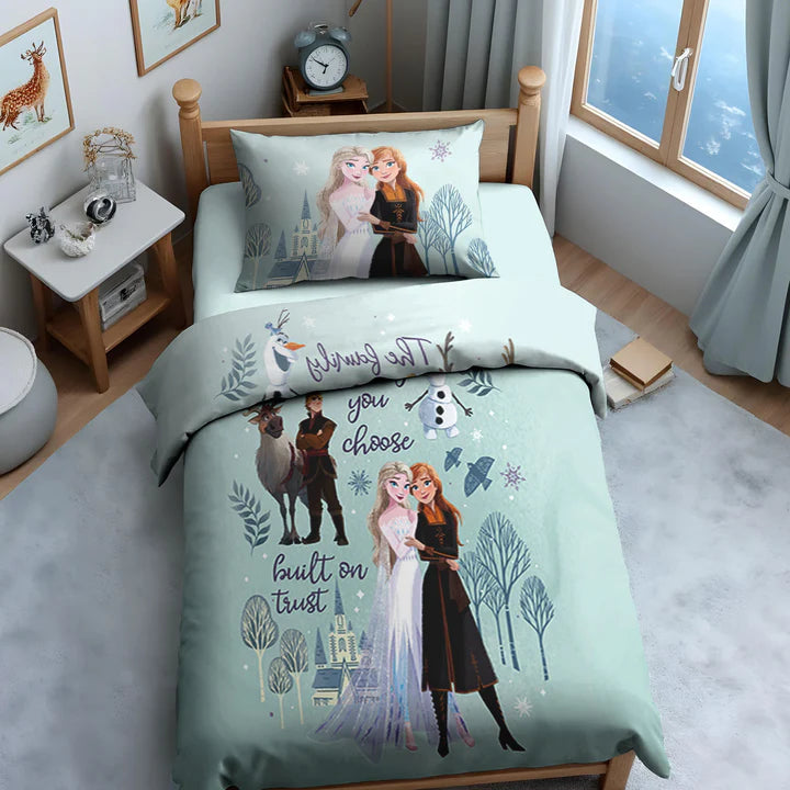 Disney Frozen Sisters Digital Printed 300TC Cotton Bedsheet