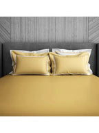 Spaces Hygro Cotton King Size Bedsheet Gold with 4PCs Pillow Cover - grahsajja
