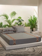 D'decor Bedsheet Super King Size ER68 | EMBROIDED BEDSHEET - grahsajja