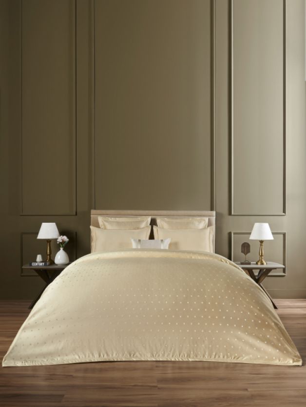 Ddecor Live Beautiful Luxor Collection Bedding Gift 7pcsSet Sanders Butter Cream