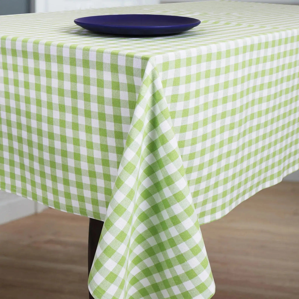 Gingham (Green and White) Table cover - grahsajja