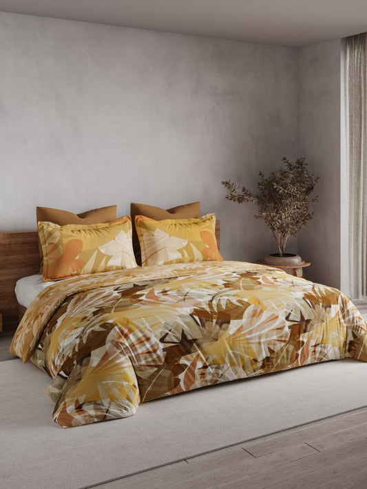 Ddecor Beautiful Living 180TC Maxima Bedsheet 2 Pillow Cover Paradise Leaves - grahsajja