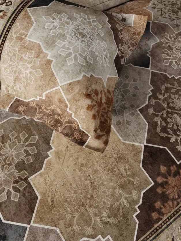 D'decor Live Beautiful Opulence Bed In a Bag Serai Collection TANNIN - grahsajja