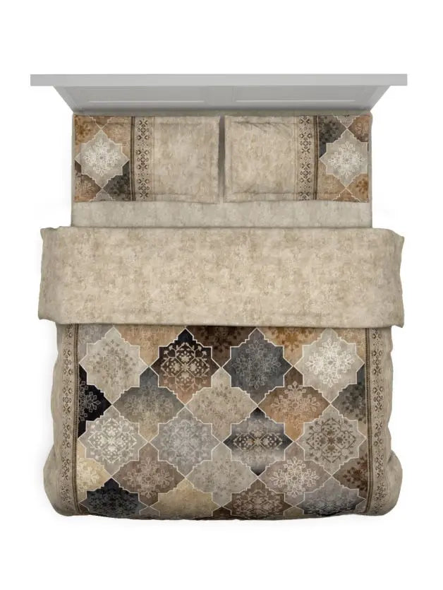 D'decor Live Beautiful Opulence Bed In a Bag Serai Collection TANNIN - grahsajja