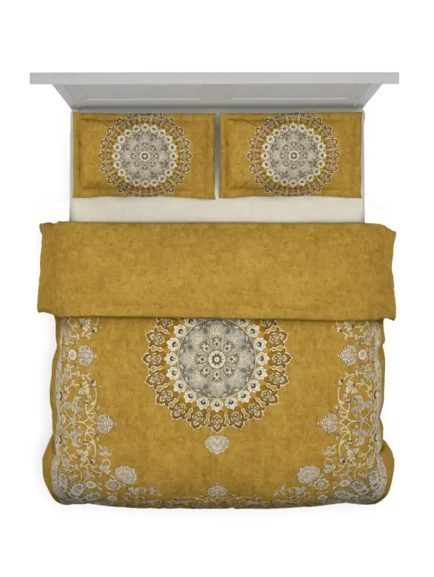 D'decor Live Beautiful Marvella Bed In a Bag Serai Collection GOLDEN SPICE - grahsajja