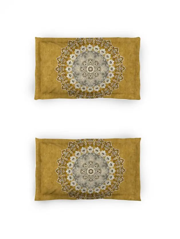 D'decor Live Beautiful Marvella Bed In a Bag Serai Collection GOLDEN SPICE - grahsajja