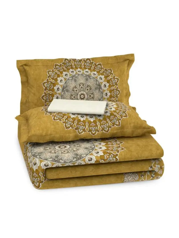 D'decor Live Beautiful Marvella Bed In a Bag Serai Collection GOLDEN SPICE - grahsajja