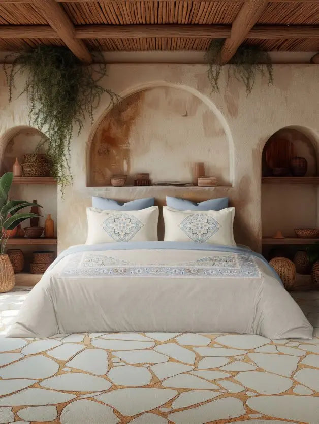 D'decor Live Beautiful ROYAL RADIANCE Bed In a Bag Serai Collection OATMEAL - grahsajja