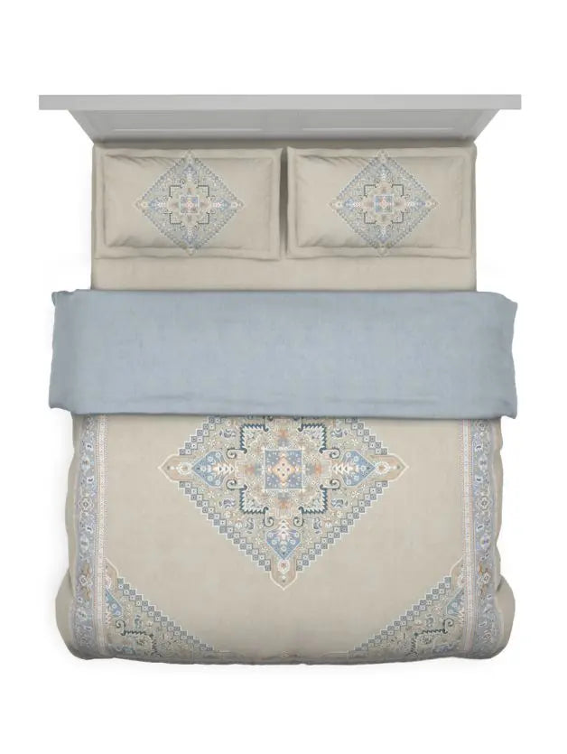 D'decor Live Beautiful ROYAL RADIANCE Bed In a Bag Serai Collection OATMEAL - grahsajja