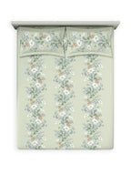 Ddecor Live Beautiful Vega Collection Bedsheet with 2 Pc pillow Covers| Florix Green D'Decor